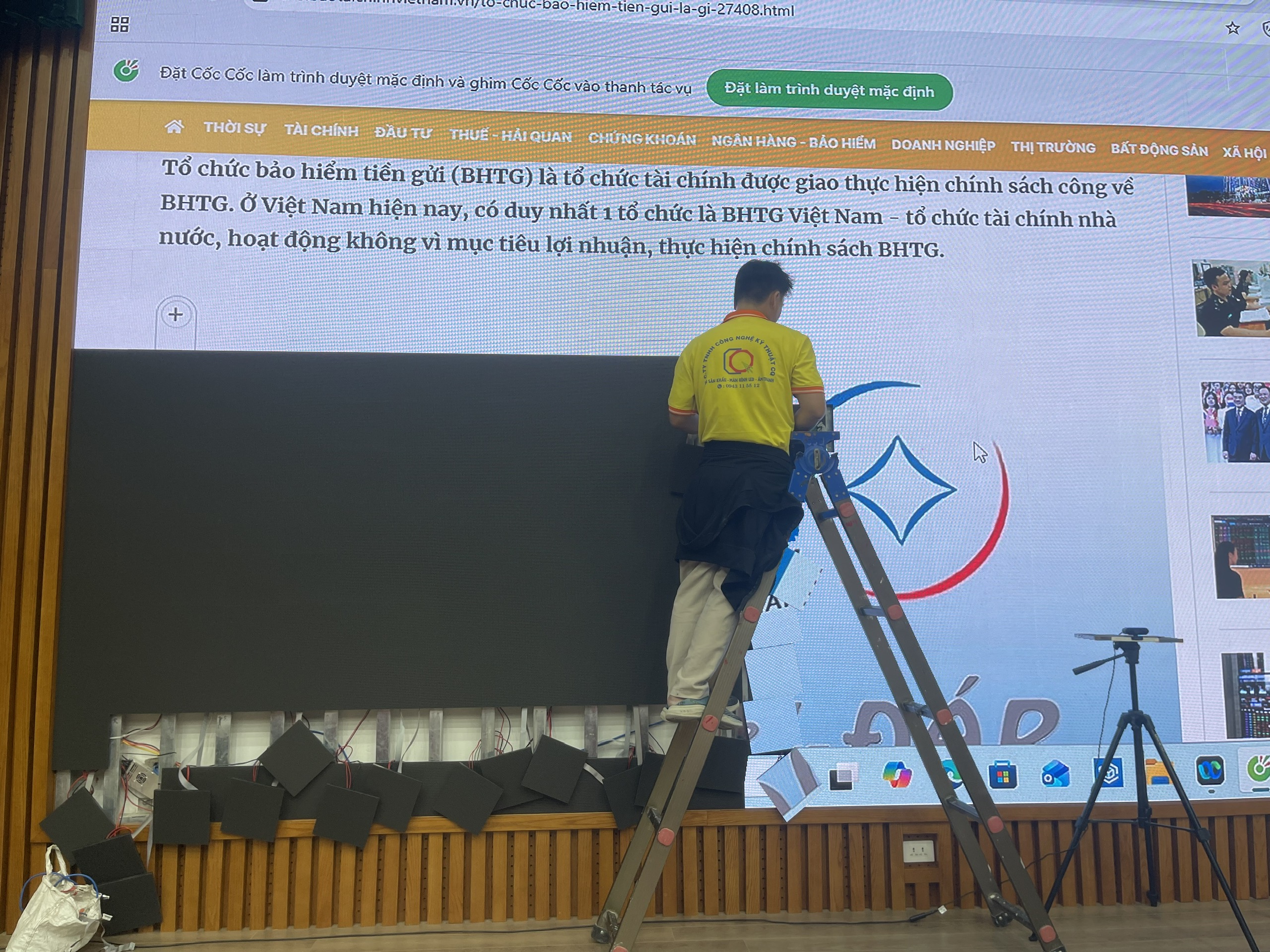  DỰ ÁN THI CÔNG LẮP ĐẶT MÀN HÌNH LED CQ TẠI BẢO HIỂM GỬI TIỀN VIỆT NAM – DIV 